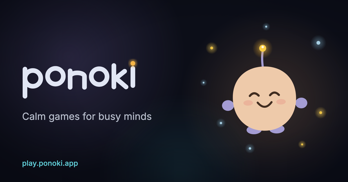 Ponoki - Calm Games for Busy Minds screenshot
